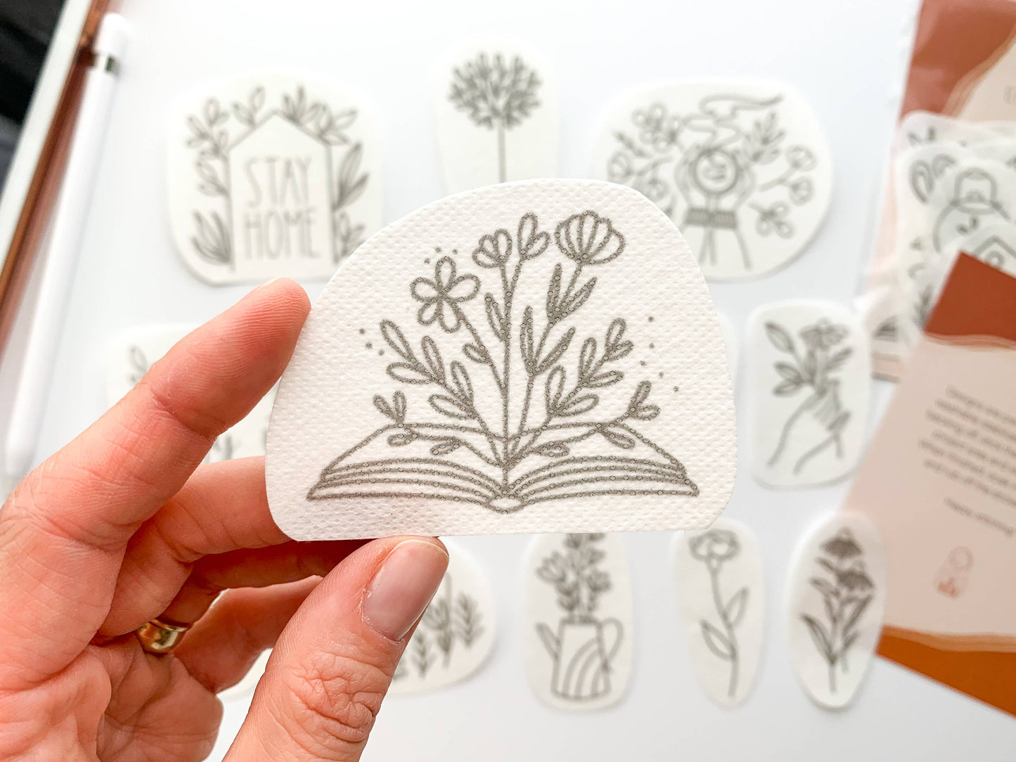 Stick & Stitch Floral Embroidery Patterns – Peel, Stick, Stitch & Wash Away | 12–15 Designs per Collection