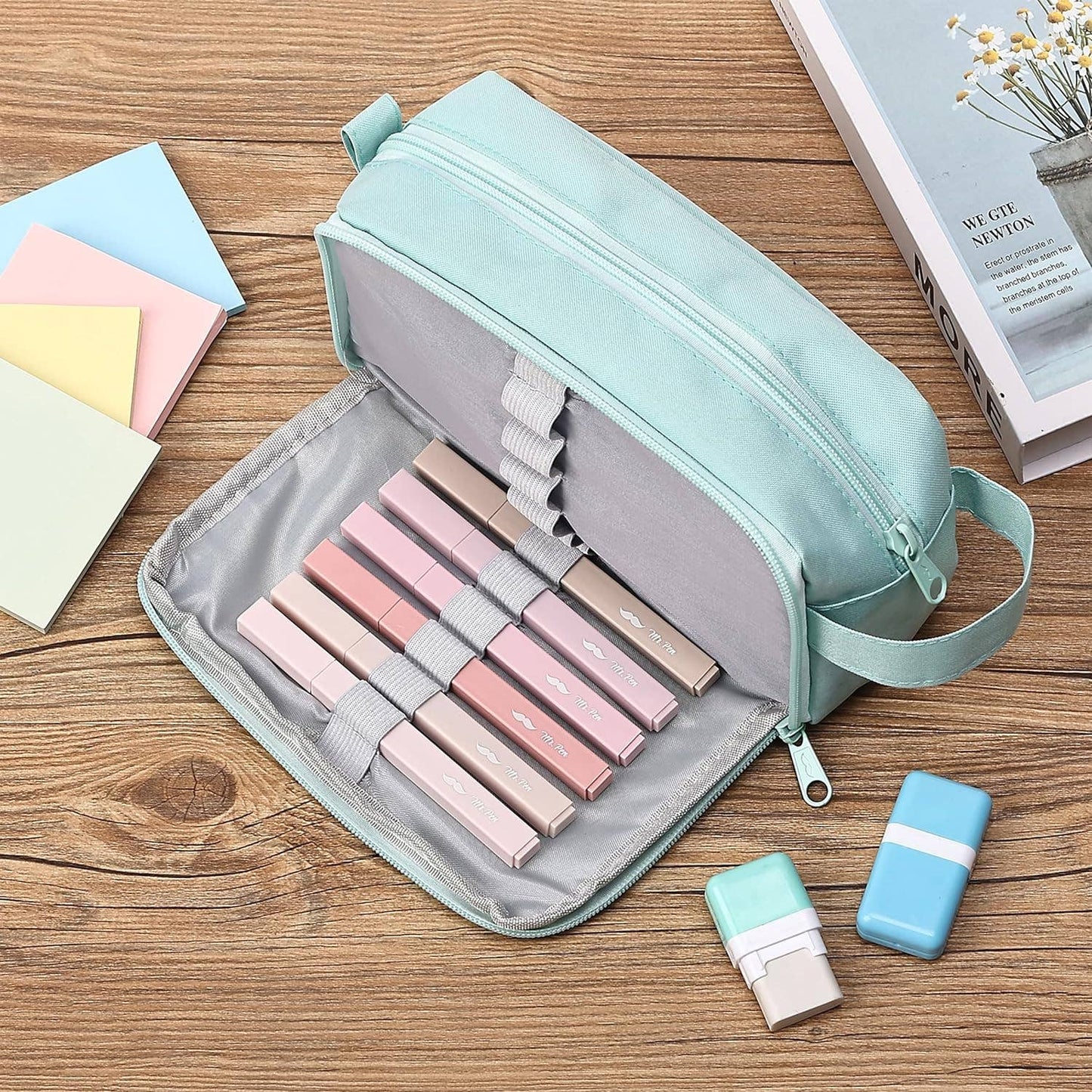 Mr. Pen Aesthetic Highlighters – 6-Pack Pastel No-Bleed Markers