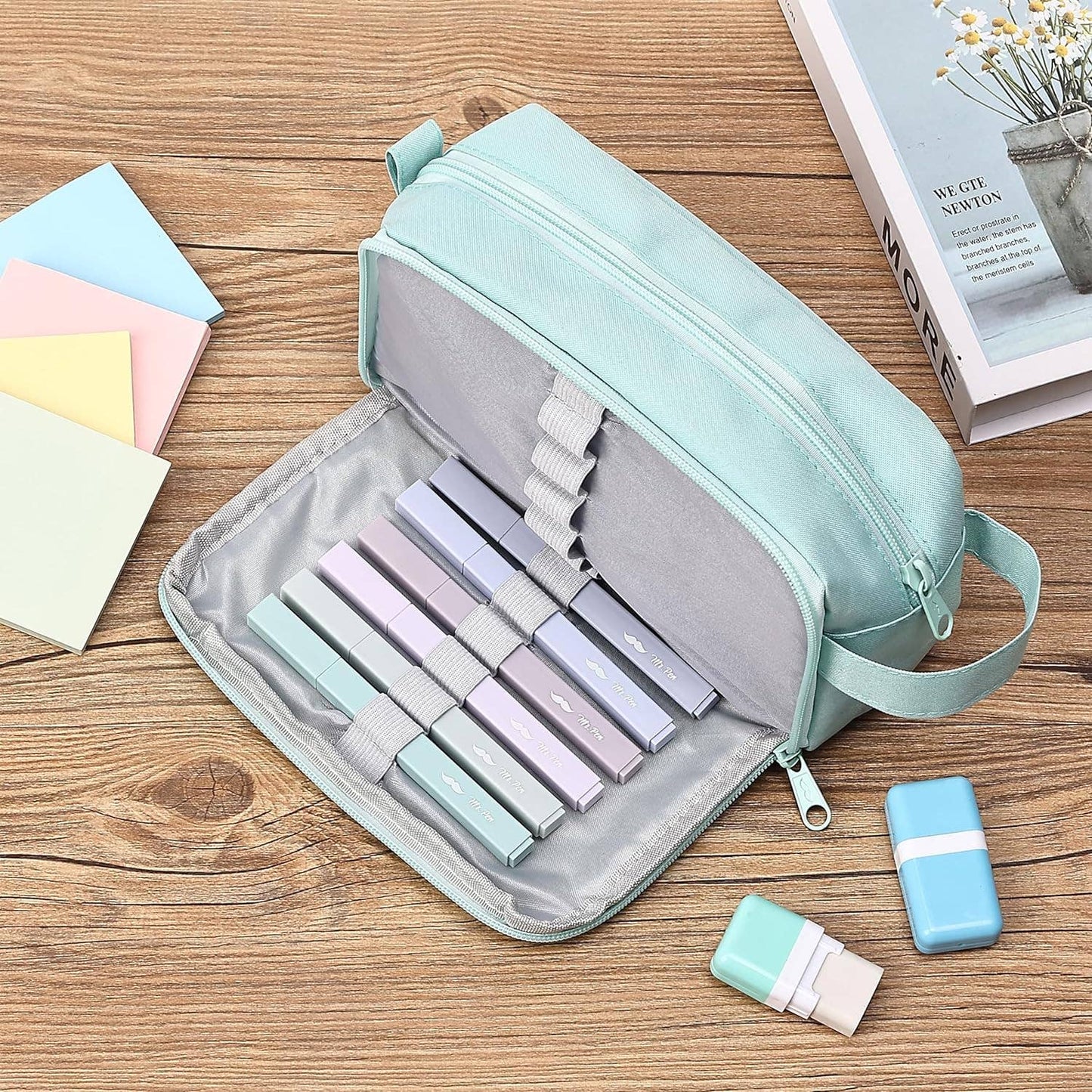 Mr. Pen Aesthetic Highlighters – 6-Pack Pastel No-Bleed Markers