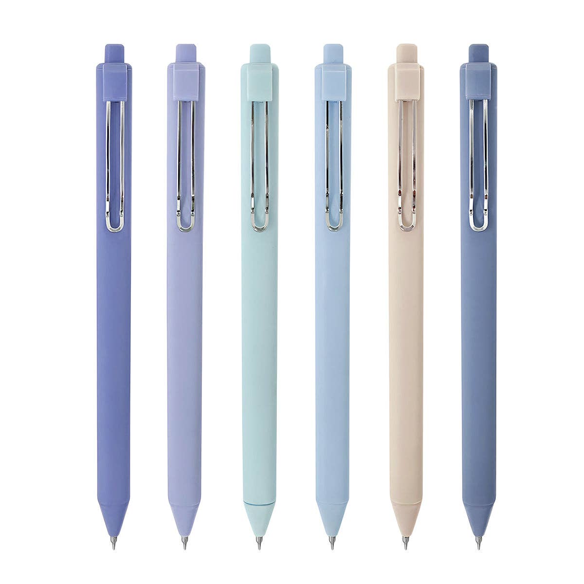 ✒️ Wrapables Retractable Gel Pens – Black Ink, 0.5mm Fine Point (Set of 6)