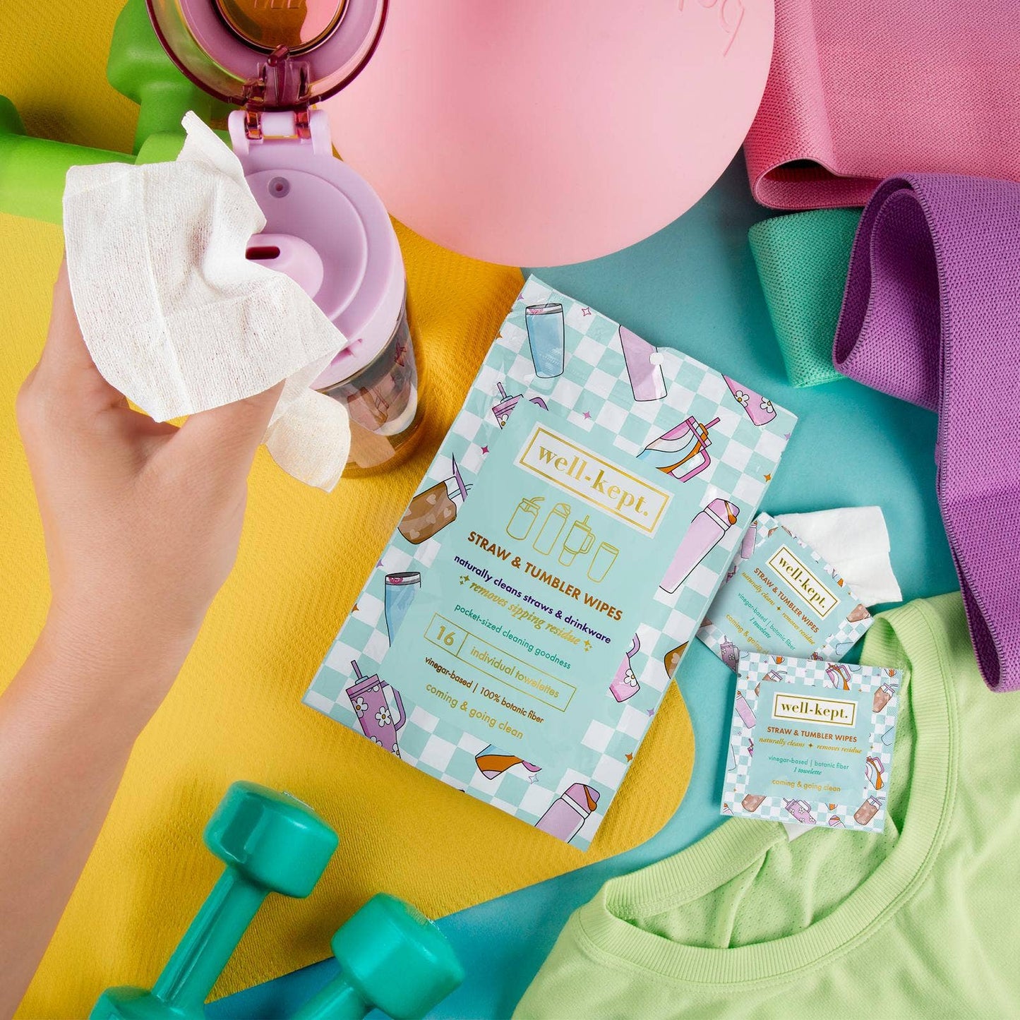 Straw + Tumbler Wipes– 16 Count