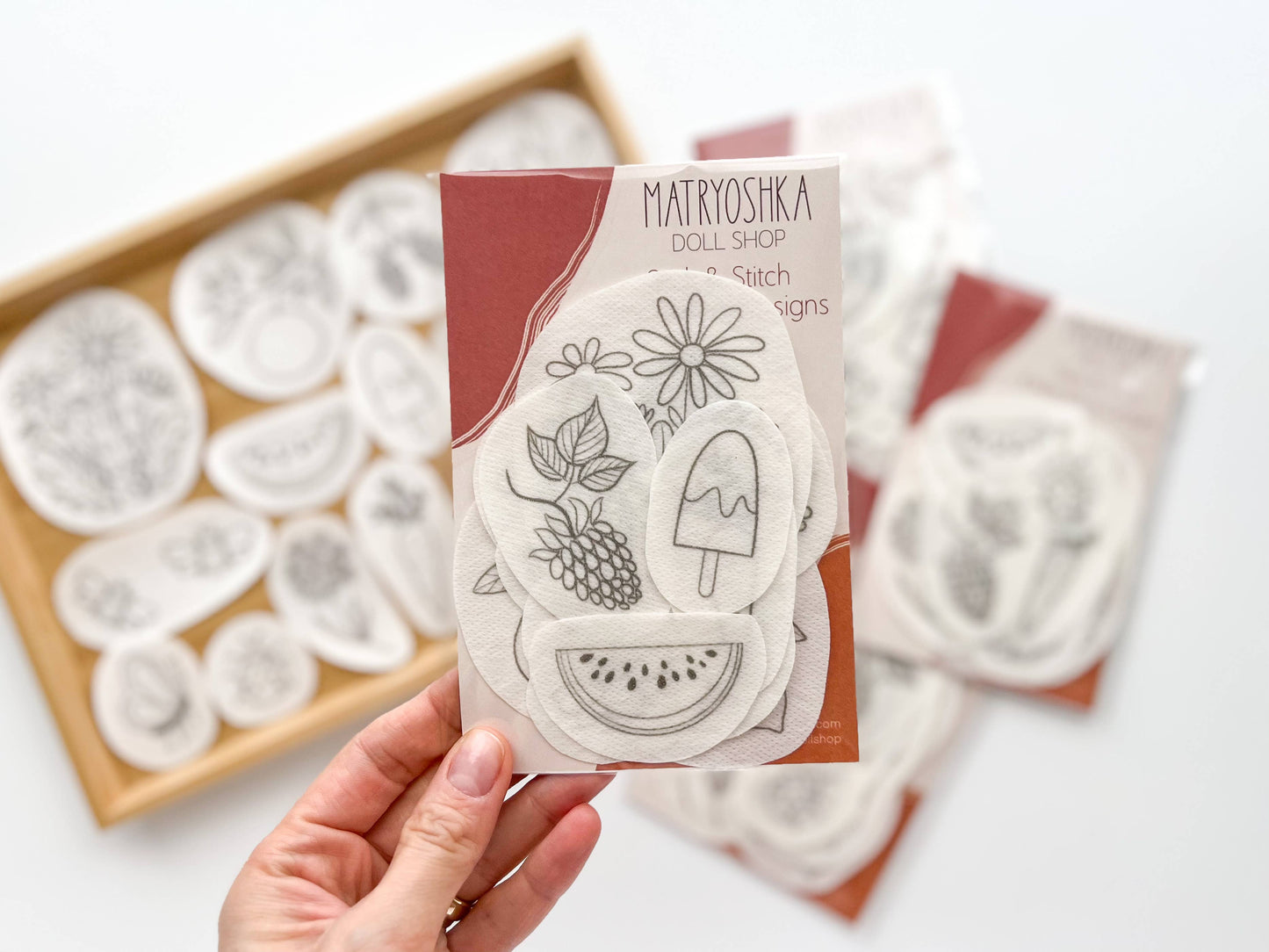 Stick & Stitch Floral Embroidery Patterns – Peel, Stick, Stitch & Wash Away | 12–15 Designs per Collection