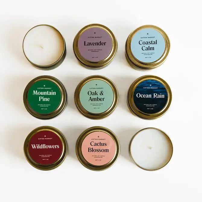 Spa Day Soy Candle | 4oz Gold Travel Tin