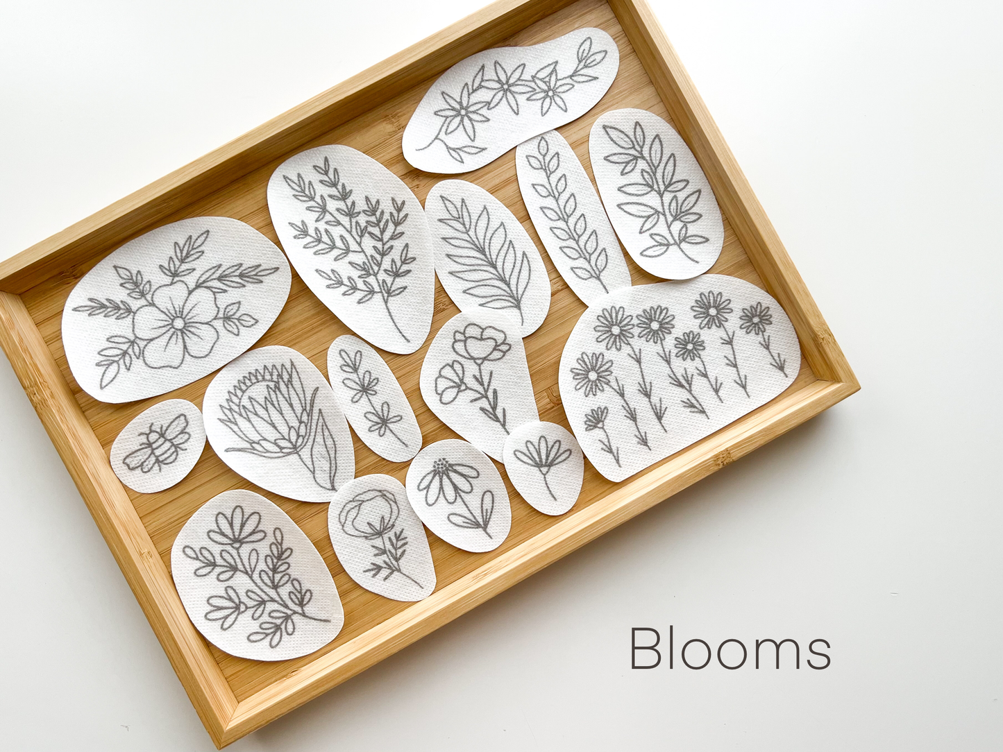 Stick & Stitch Floral Embroidery Patterns – Peel, Stick, Stitch & Wash Away | 12–15 Designs per Collection