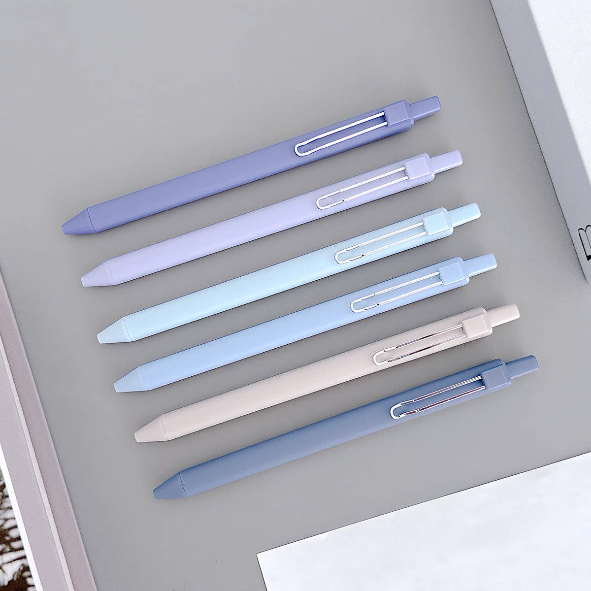 ✒️ Wrapables Retractable Gel Pens – Black Ink, 0.5mm Fine Point (Set of 6)