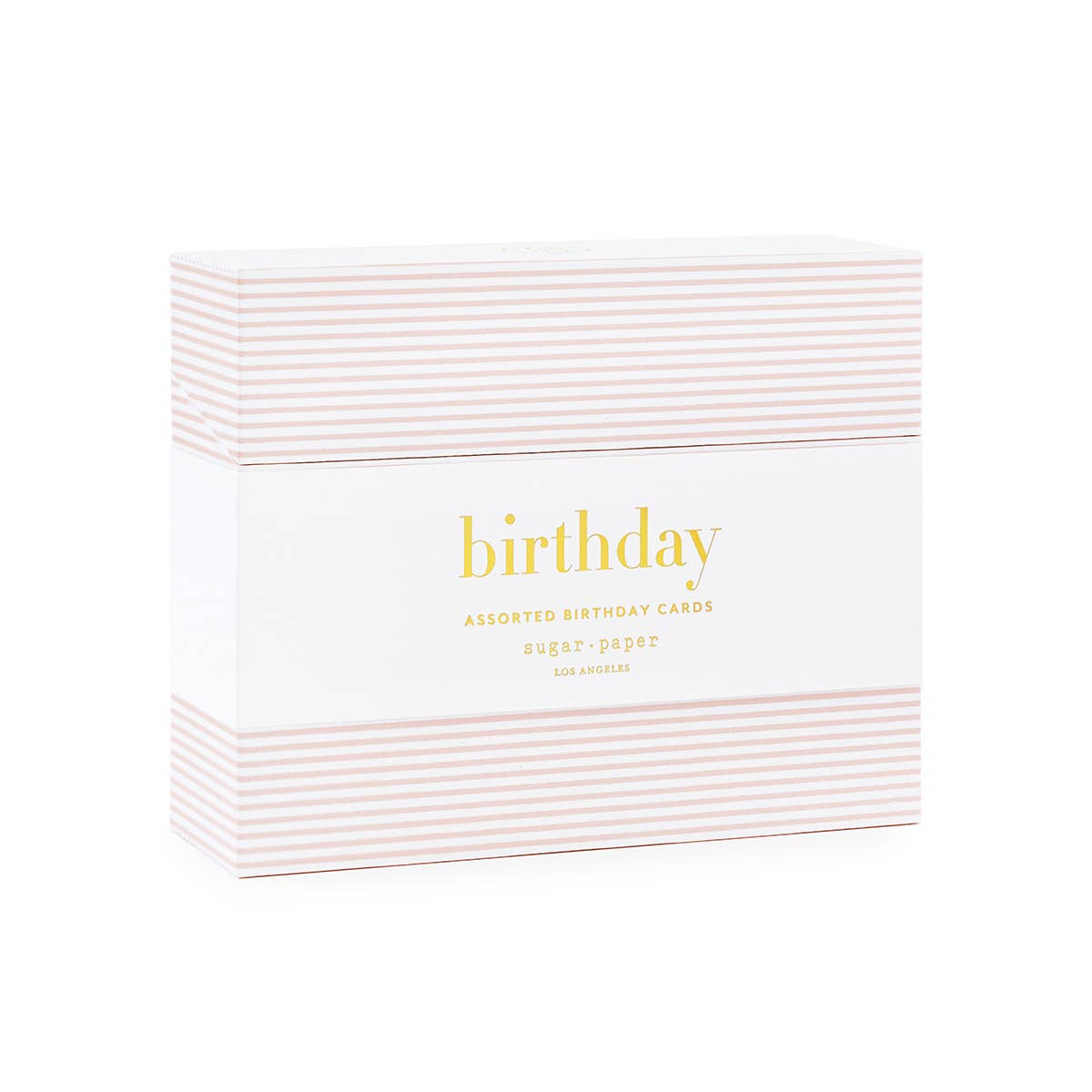 Sugar Paper Birthday Boxed Card Set – 12 Cards with Envelopes – Foil Accents