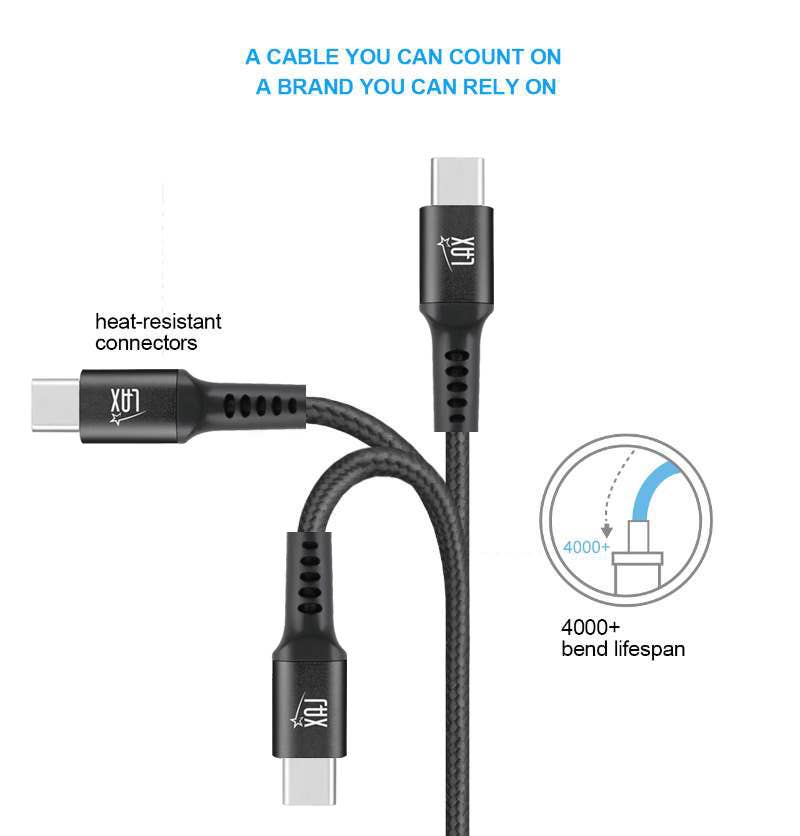 🔌 Fast Charging USB-C to USB-C Braided Cable – Durable & Tangle-Free