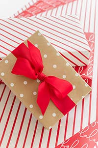 Gift Wrap Single Sheets, Kraft Polka Dot