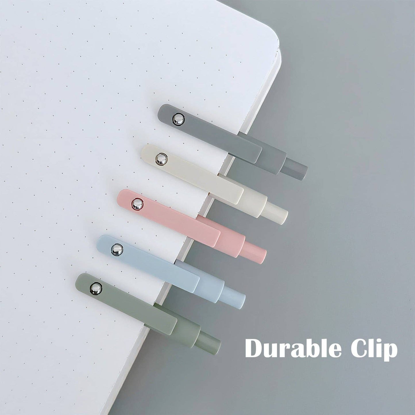 Wrapables Smooth Retractable Black Ink Gel Pens 0.5mm, Set 5