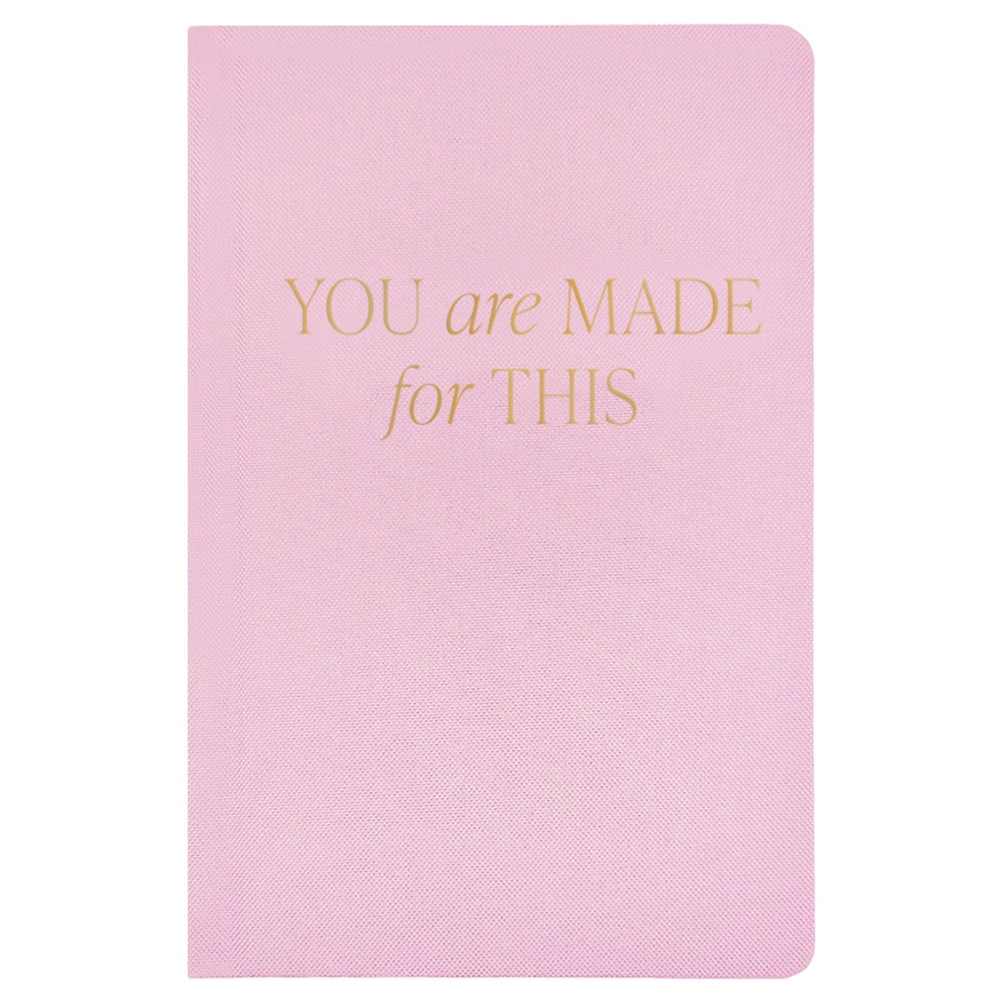 Pink Fabric Journal – Gold Foil – 200 Lined Pages with Ribbon Bookmark