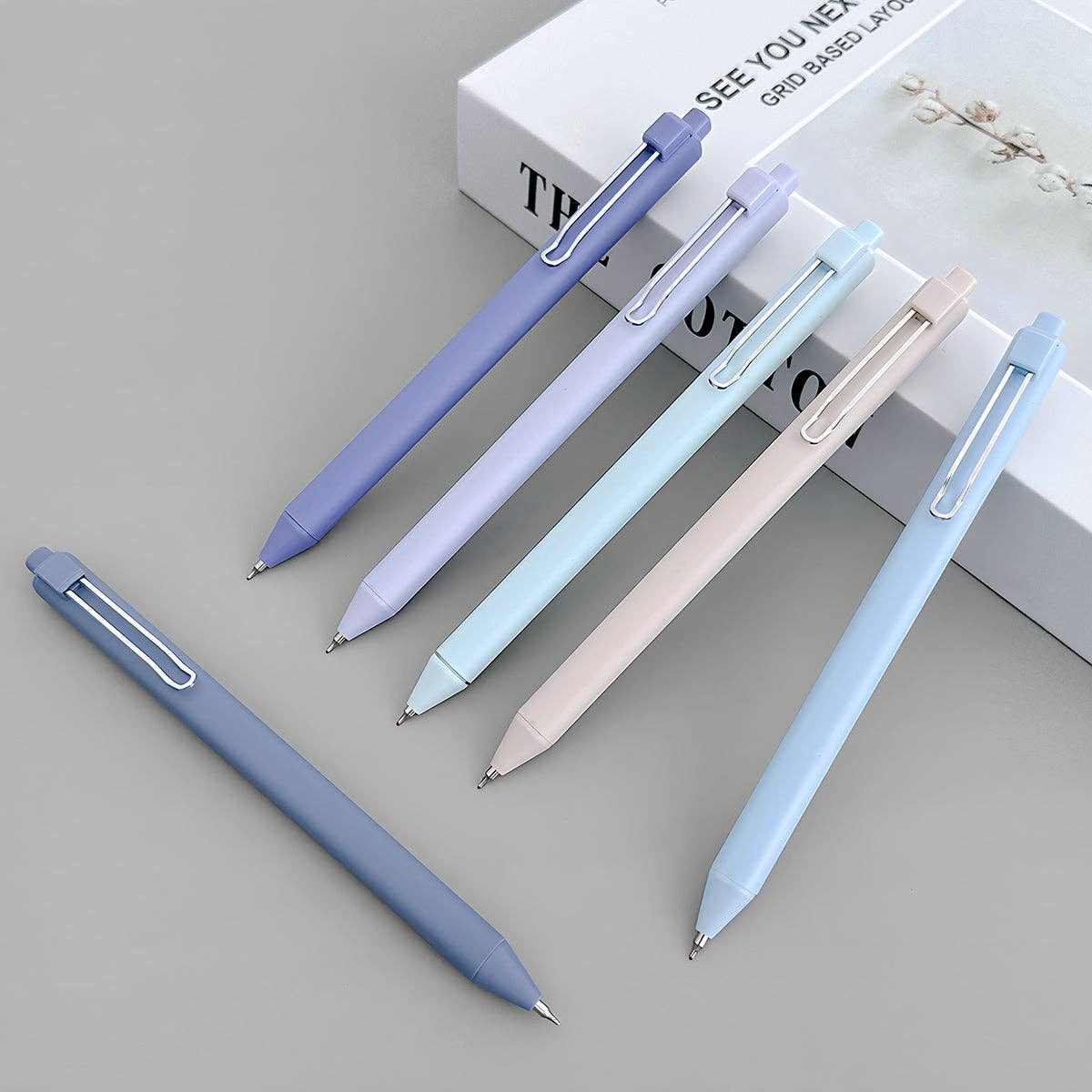 ✒️ Wrapables Retractable Gel Pens – Black Ink, 0.5mm Fine Point (Set of 6)