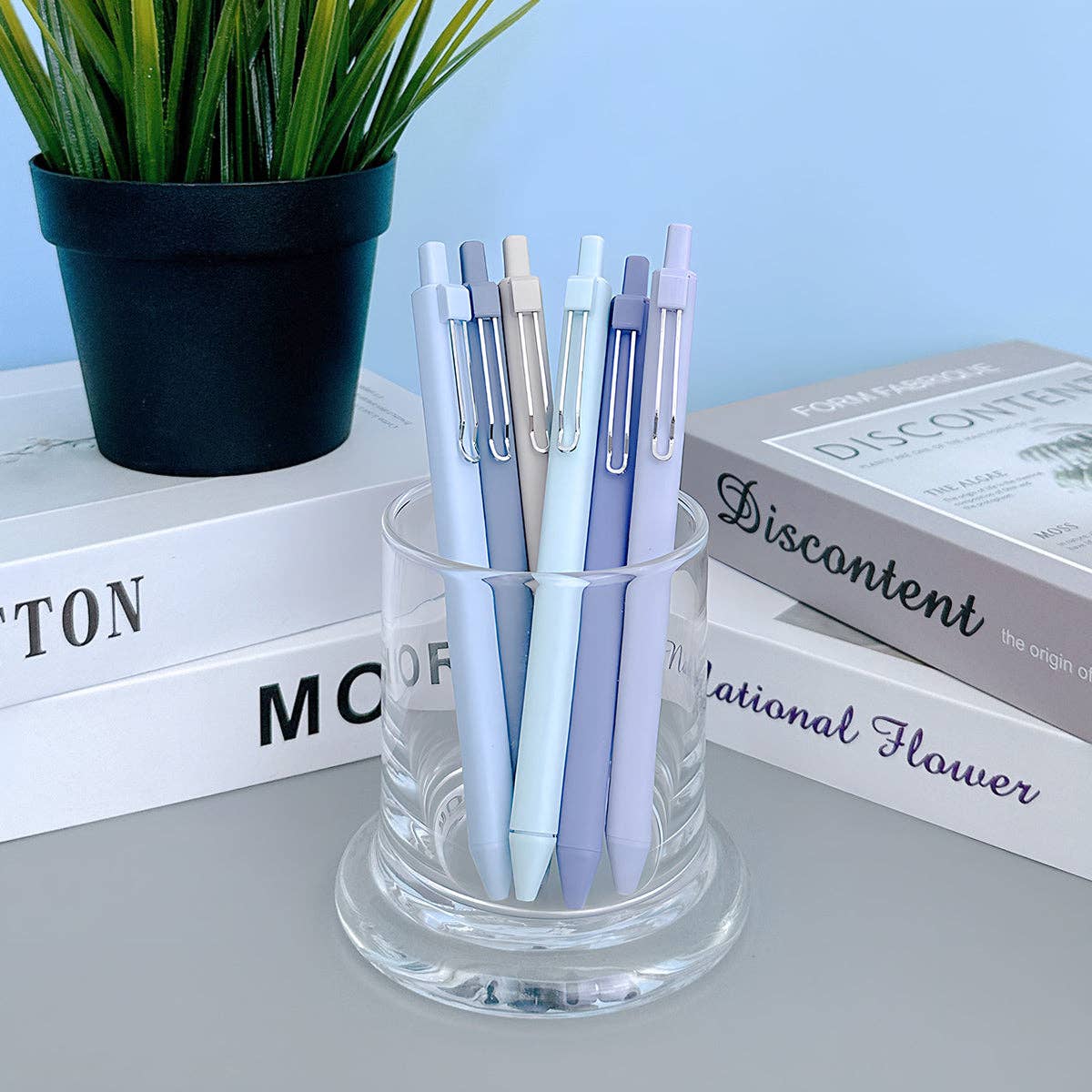 ✒️ Wrapables Retractable Gel Pens – Black Ink, 0.5mm Fine Point (Set of 6)