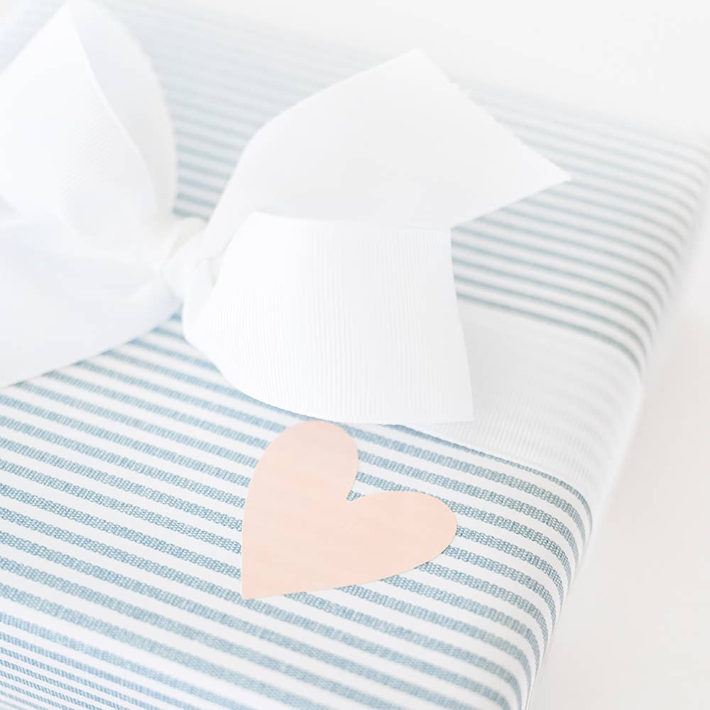 Gift Wrap Single Sheets, Navy Ticking Stripe