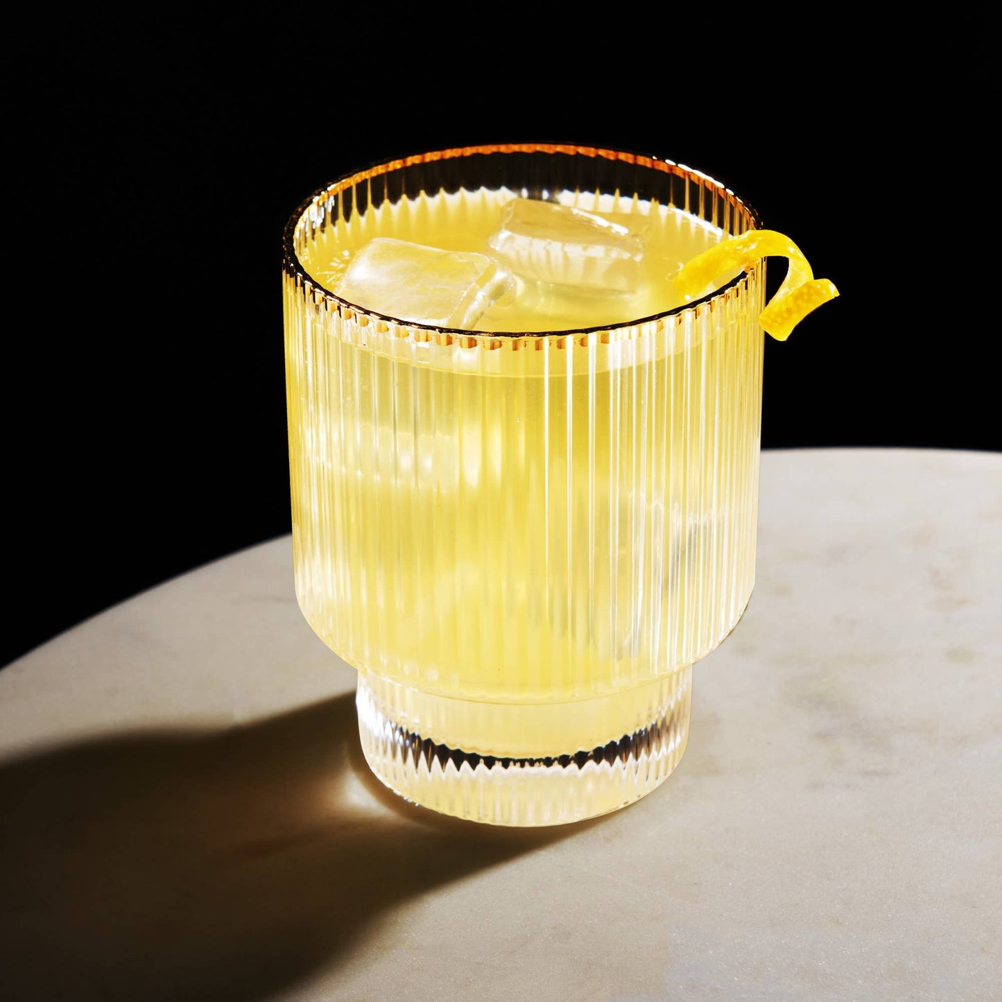 Gold-Rimmed Whiskey Crystal Tumblers | Set of 2