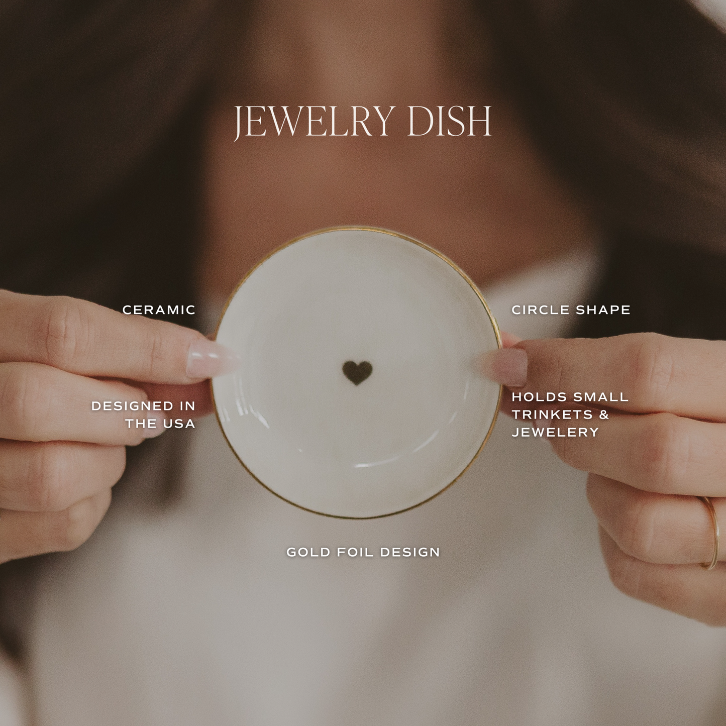 Sweet Water Decor | Gold Heart Jewelry Dish