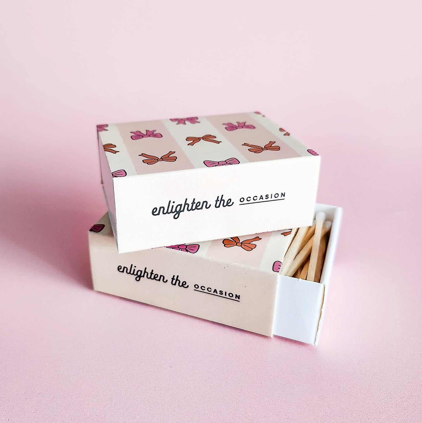 Sweet Bows Matchbox + Colorful Matchsticks