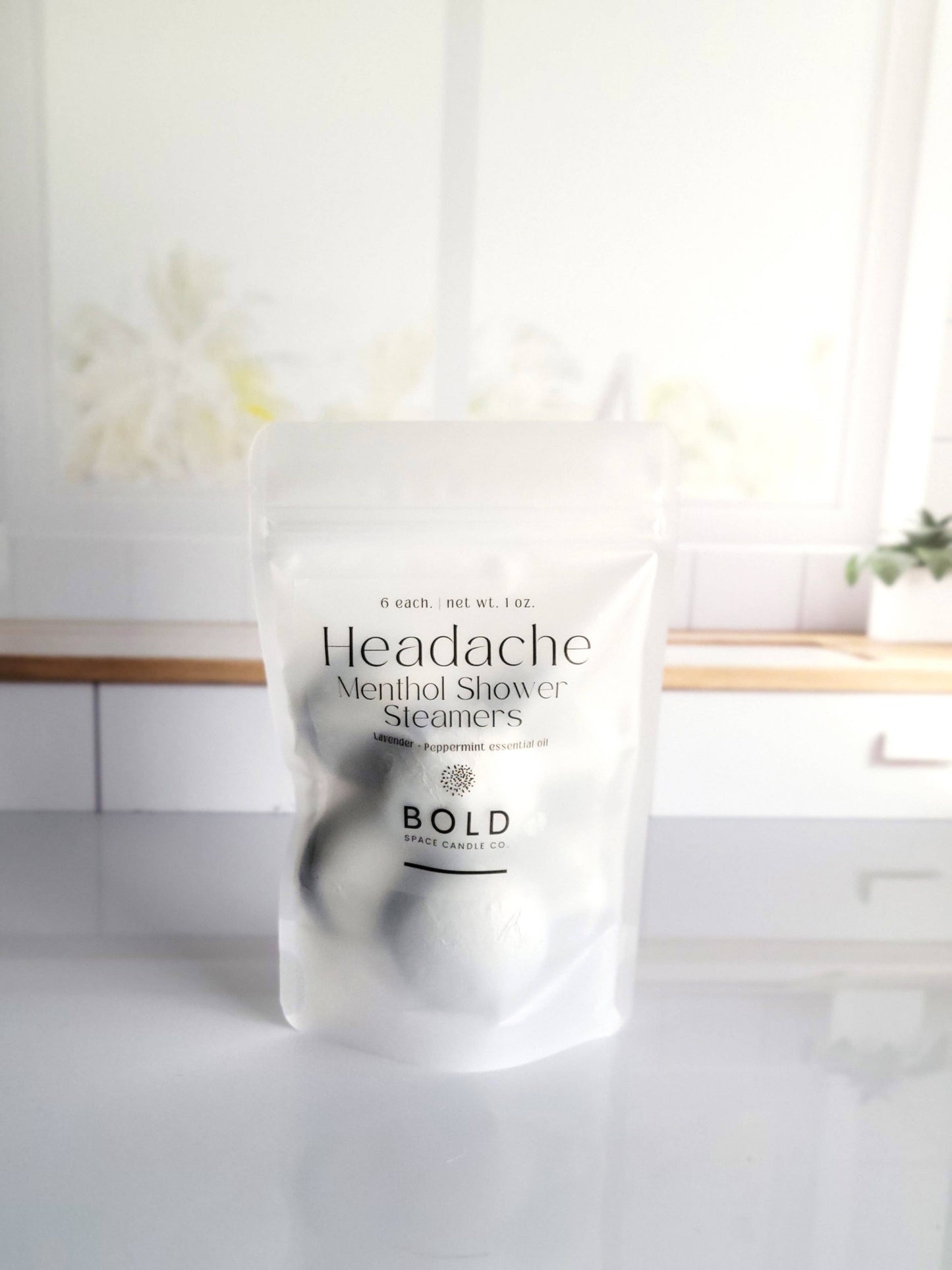 Headache Lavender + Peppermint Menthol Shower Steamers