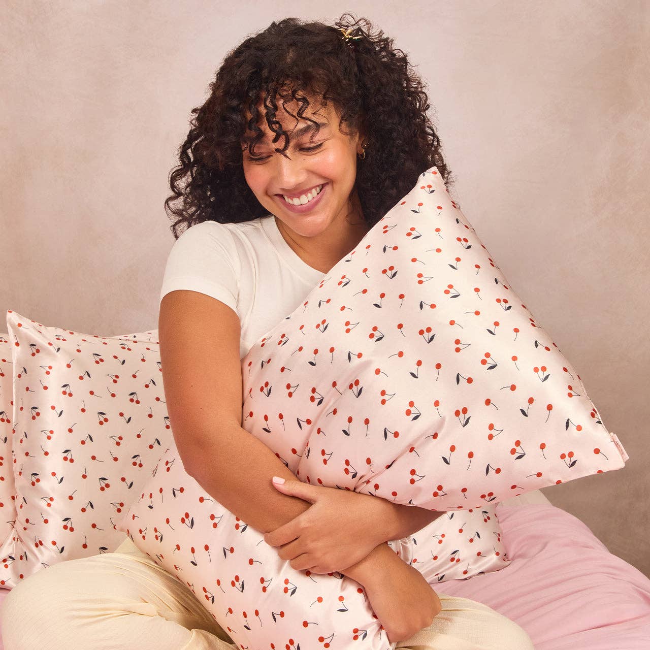 Satin Pillowcase Standard | Cherry Print