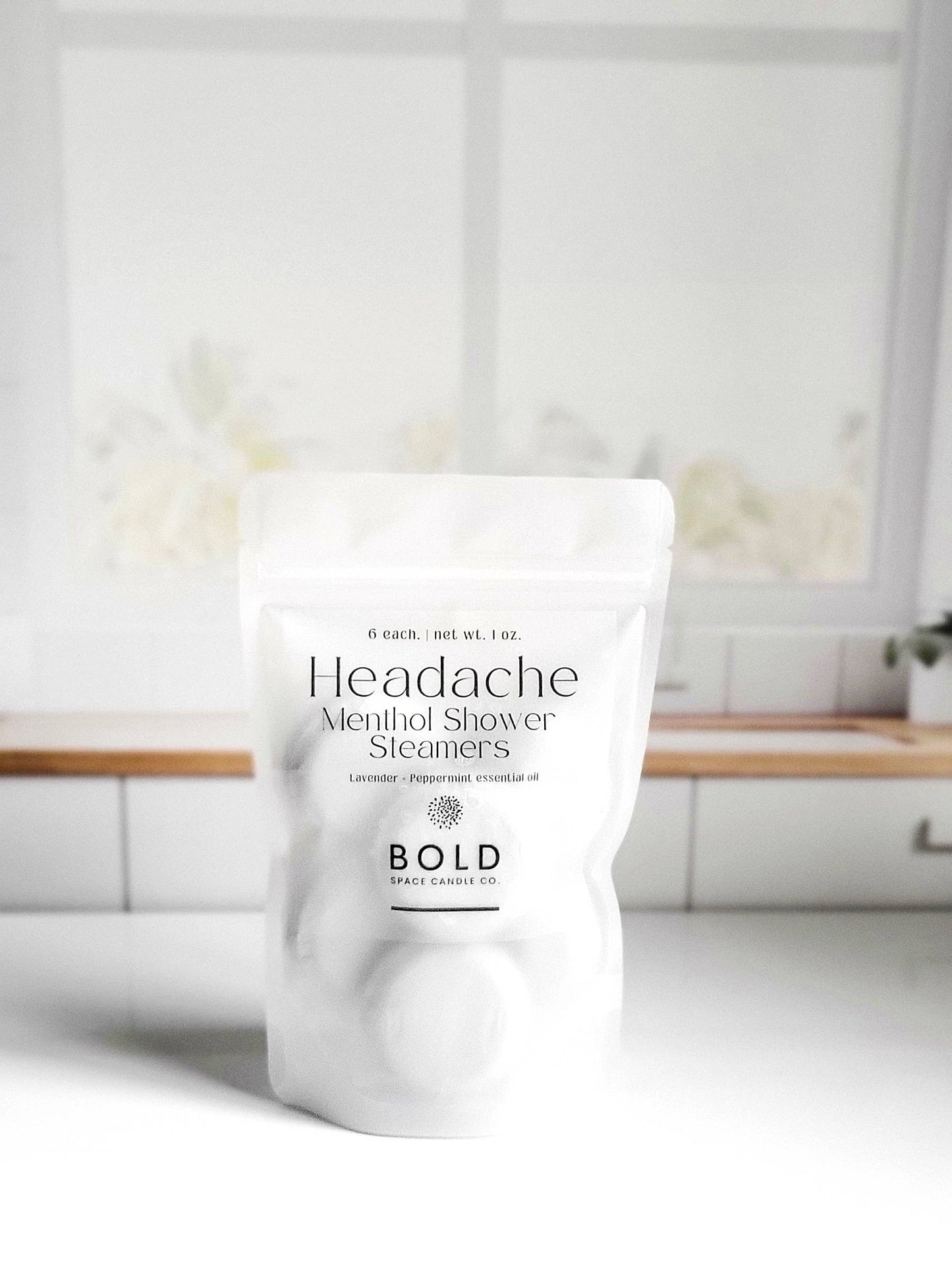 Headache Lavender + Peppermint Menthol Shower Steamers