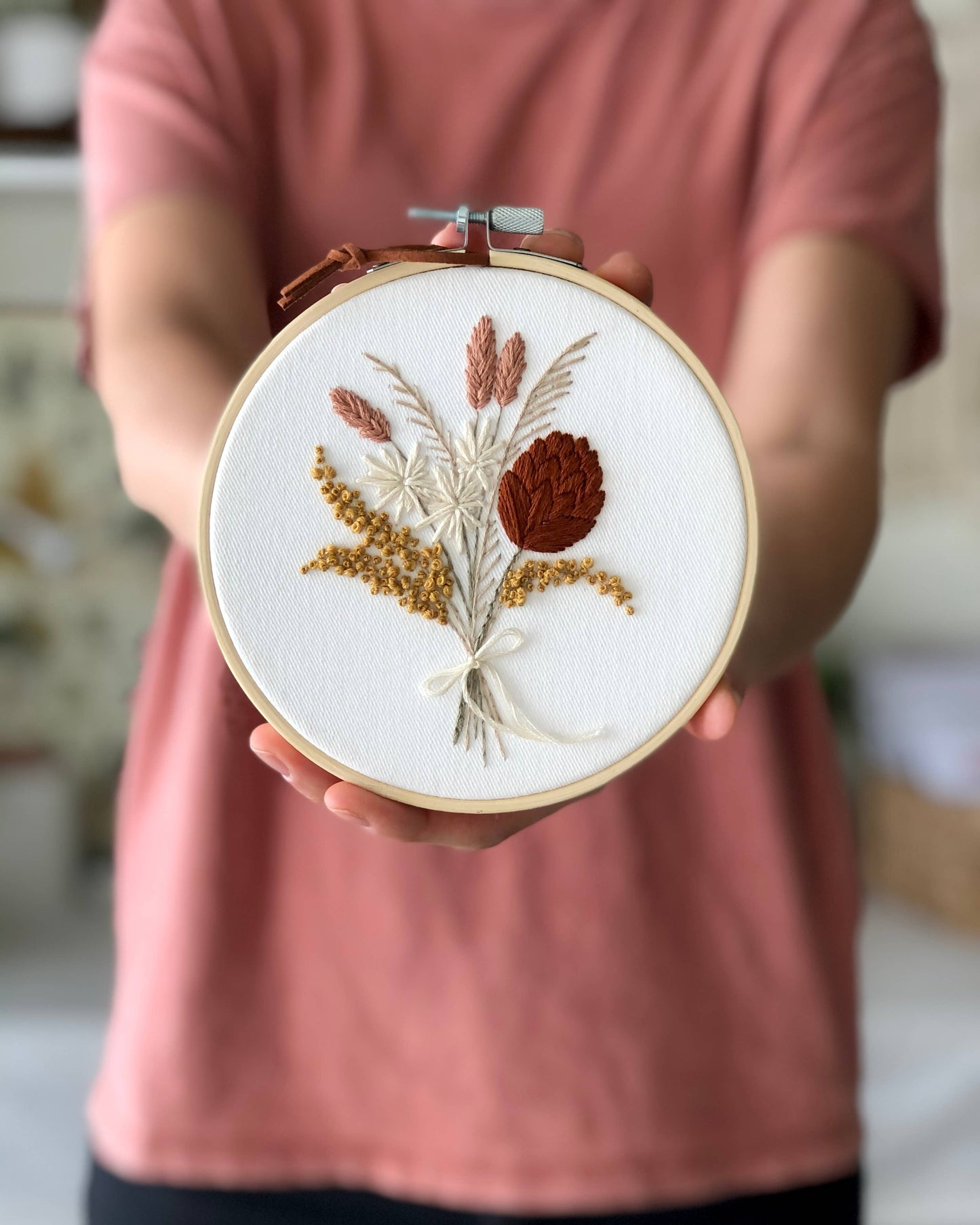 Dried Flowers Bouquet Embroidery Kit