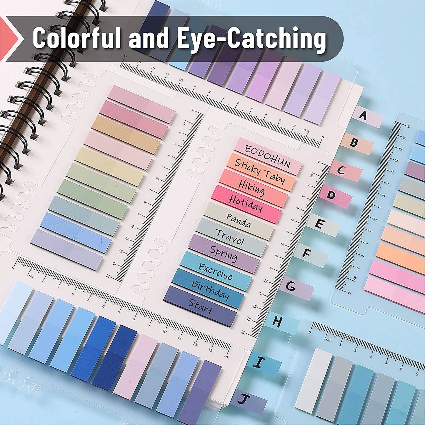 Mr. Pen Sticky Tabs – 1600 Colorful Page Markers for Books, Notes & Planners