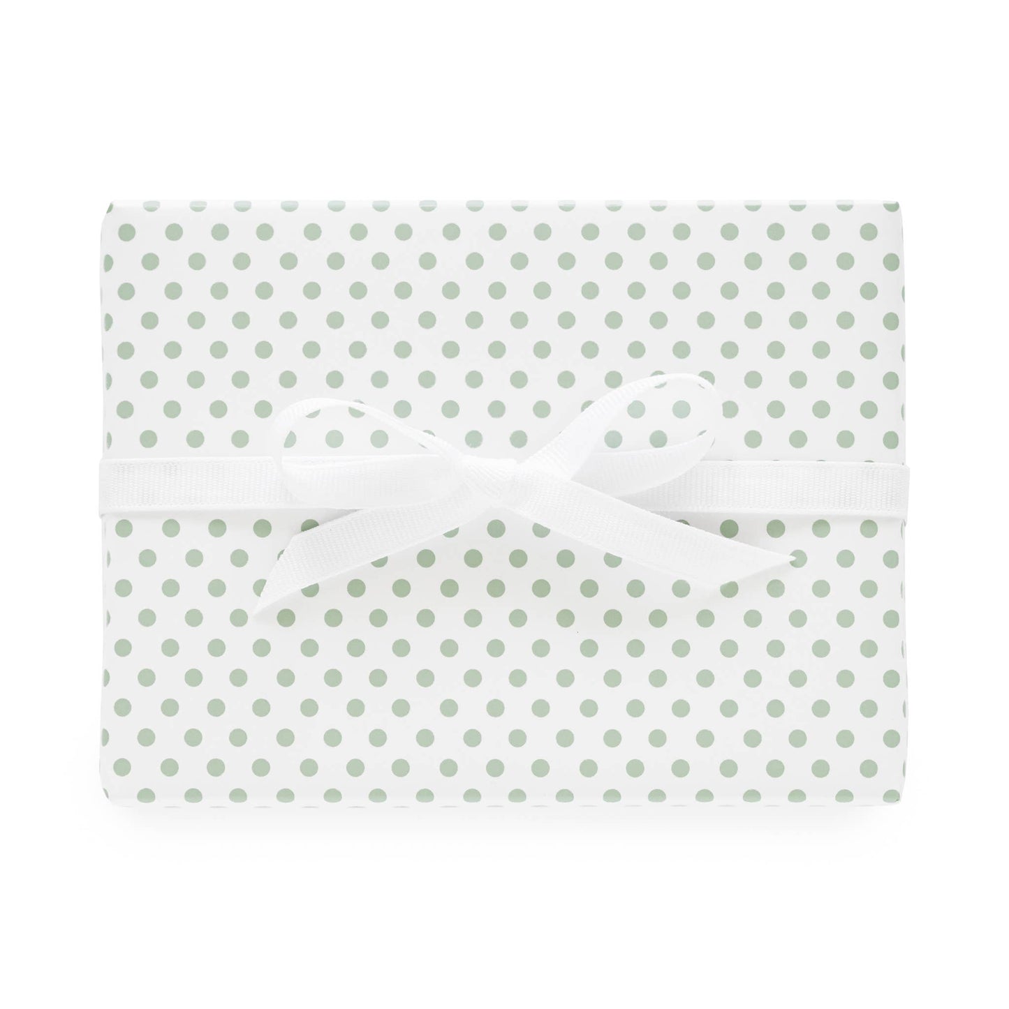 Gift Wrap Single Sheets, Green Dot
