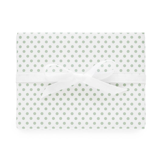 Gift Wrap Single Sheets, Green Dot