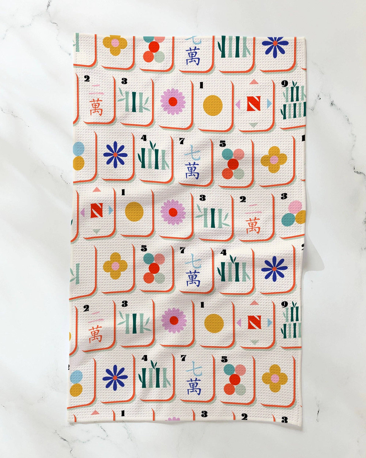 Tile Toss Geometry Kitchen Tea Towel