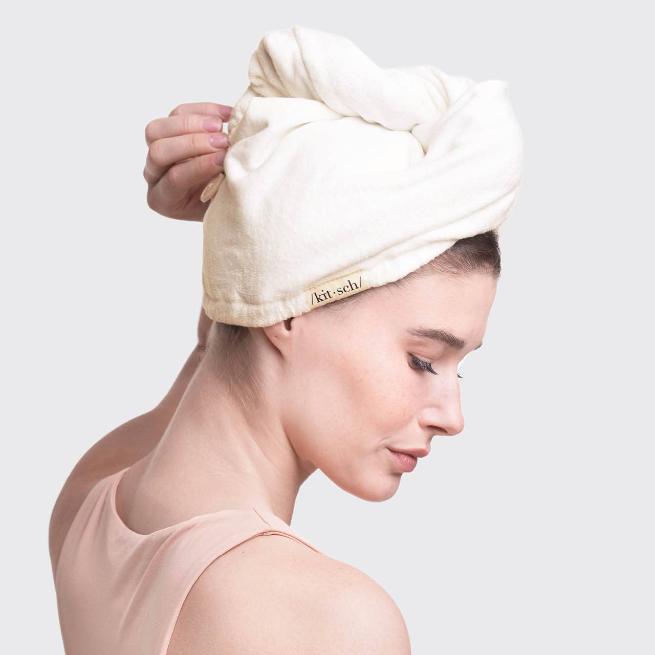 Kitsch | Quick Dry Hair Towel - Ivory
