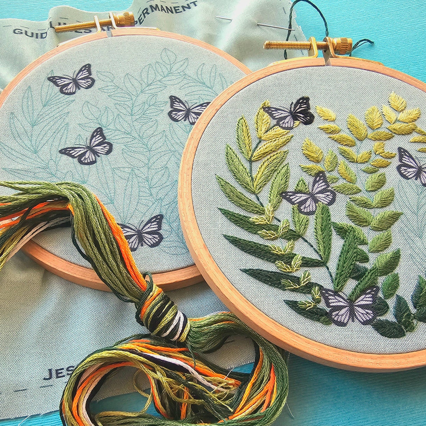 Beginner Embroidery Kit | "Love Grows" Butterfly