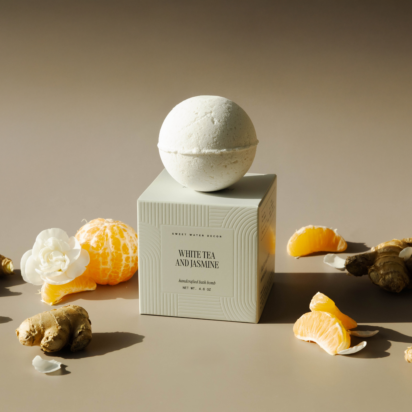 White Tea + Jasmine 4.6 oz Bath Bomb
