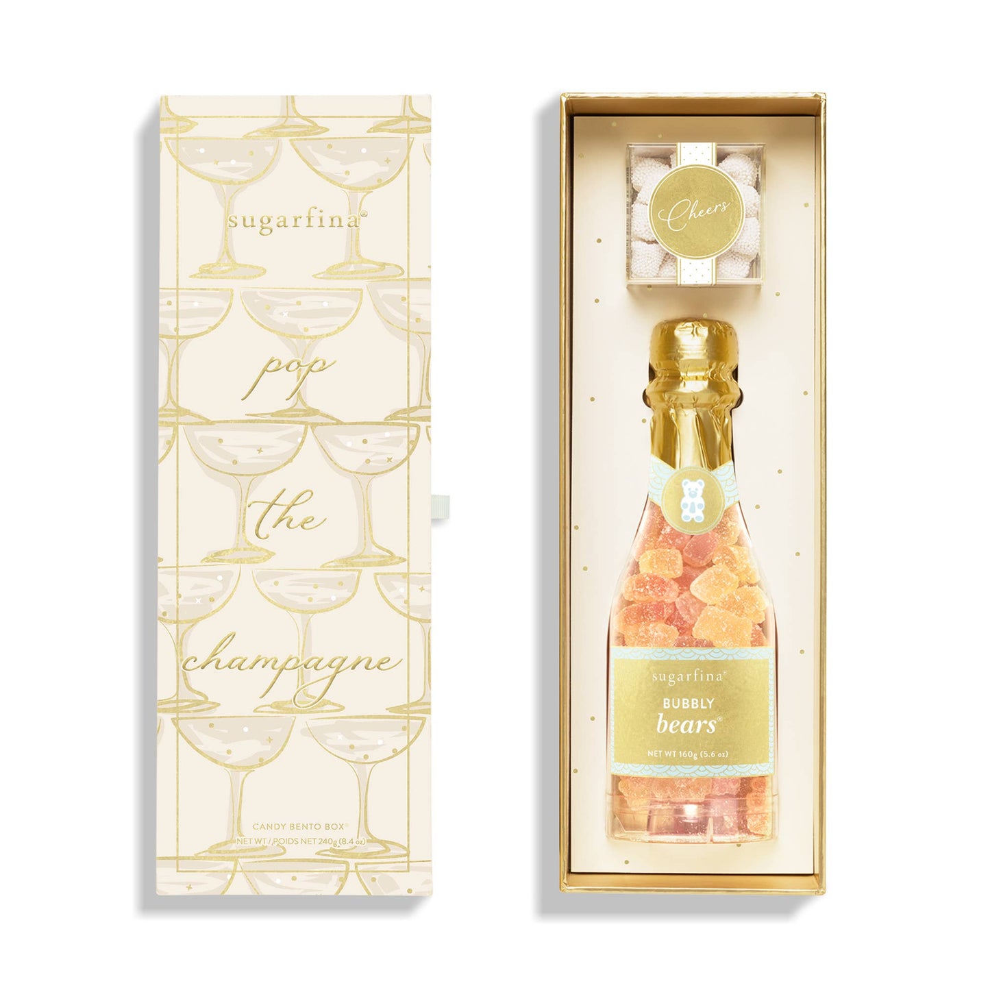 Pop The Champagne Bottle + Cube Gift Box