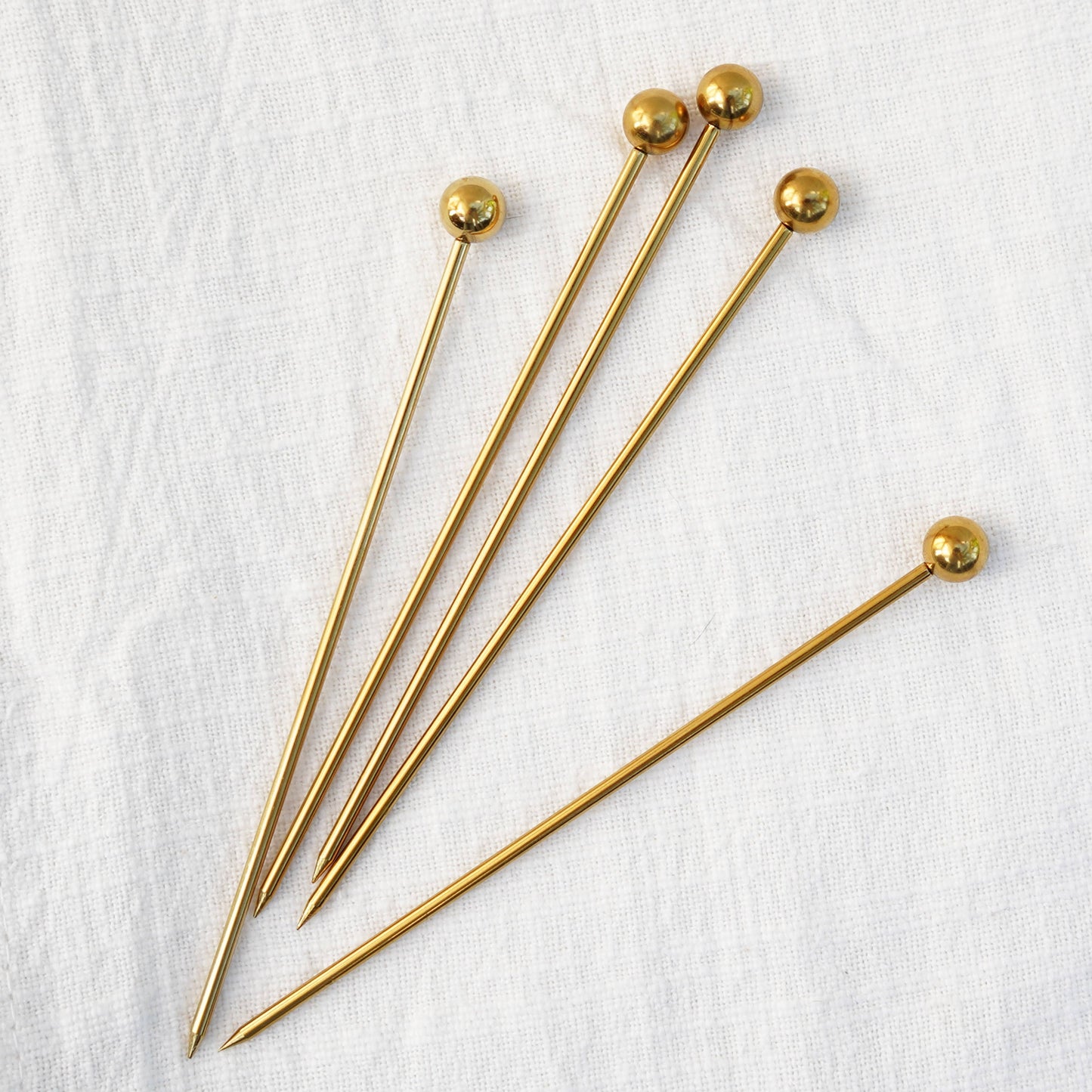 Cocktail Picks for Garnishes | Gold (12 Piece, Short)