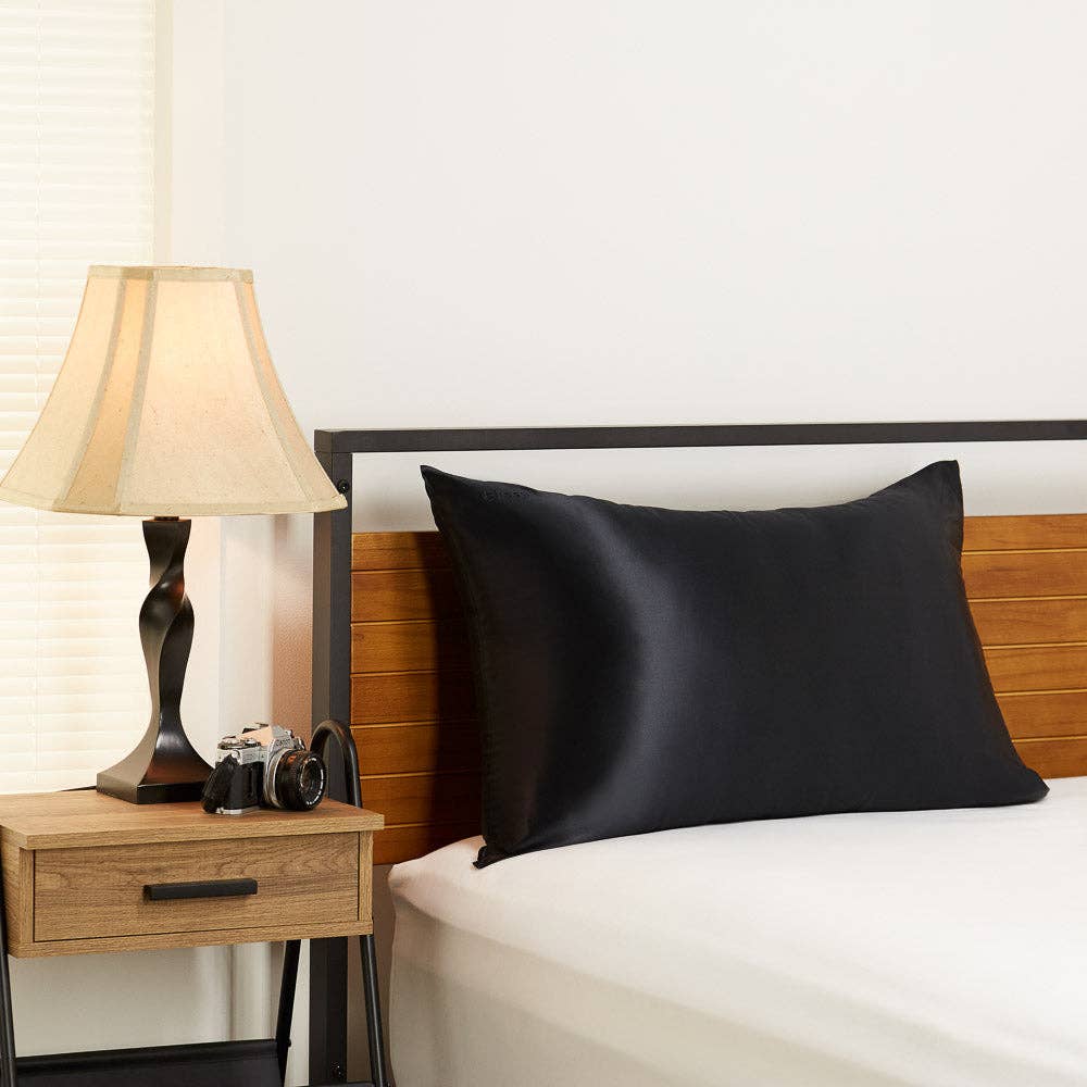 Blissy Silk Pillowcase | Black | Standard