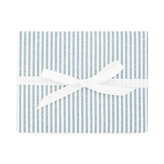 Gift Wrap Single Sheets, Navy Ticking Stripe