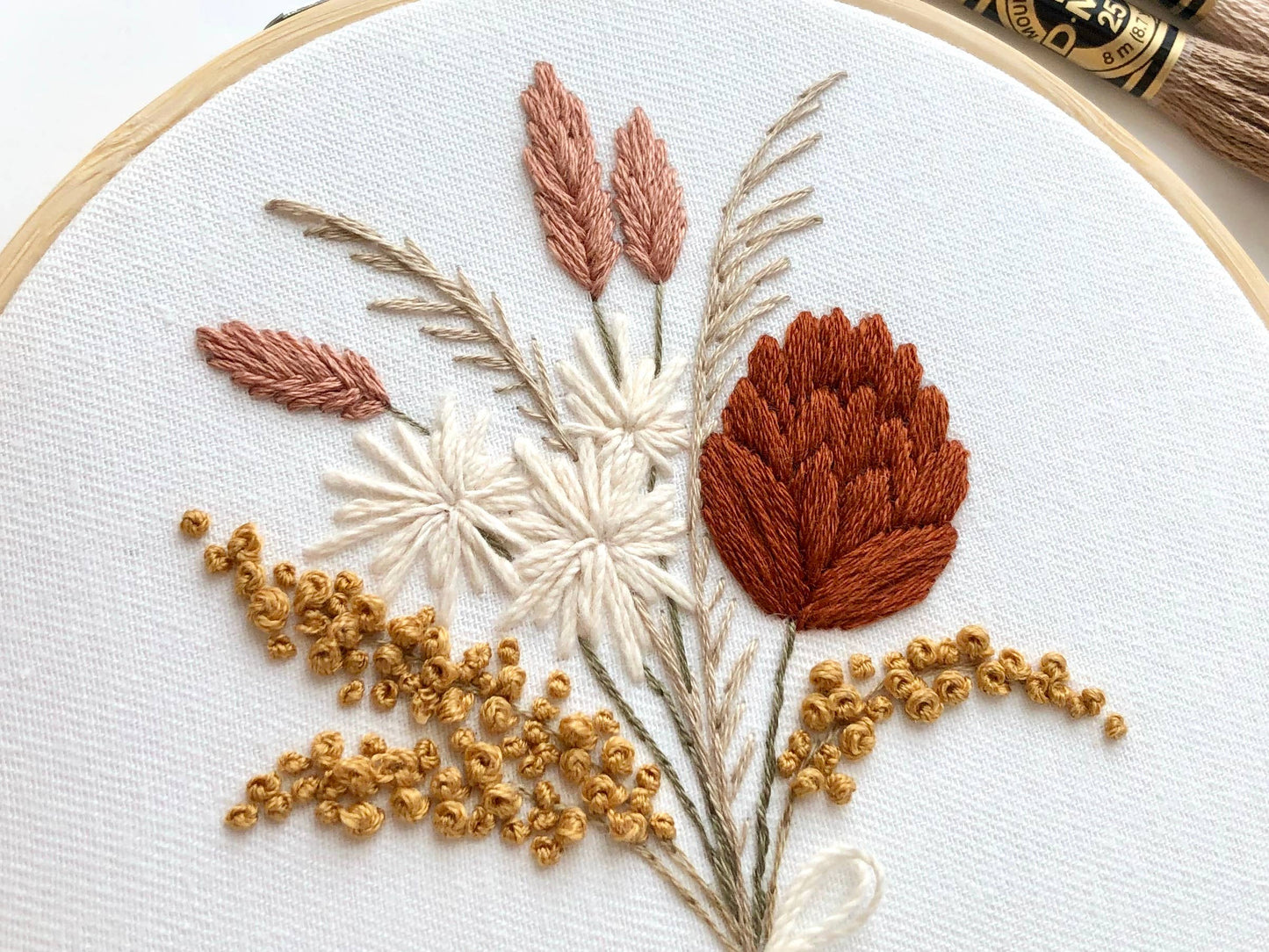 Dried Flowers Bouquet Embroidery Kit