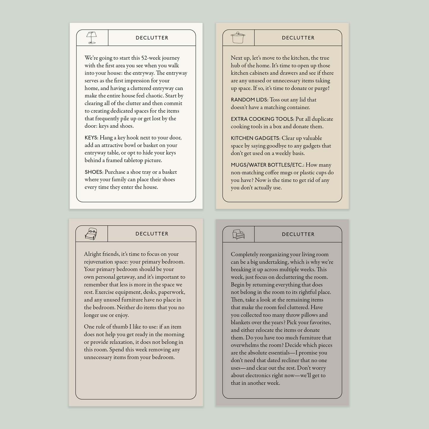 "Beautifully Organized" In 52 Weeks Card Deck