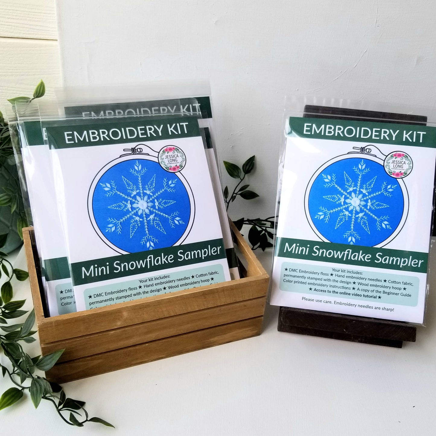 Embroidery Kit | Mini Snowflake Handmade Ornament Kit