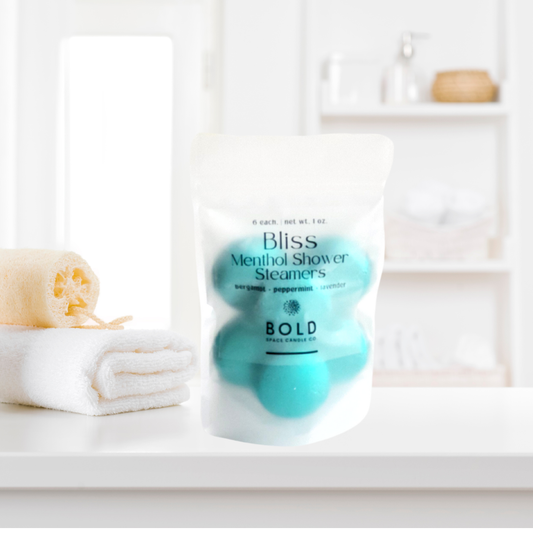 Bliss Shower Steamers |  Bergamot + Peppermint + Lavender | 6 pack