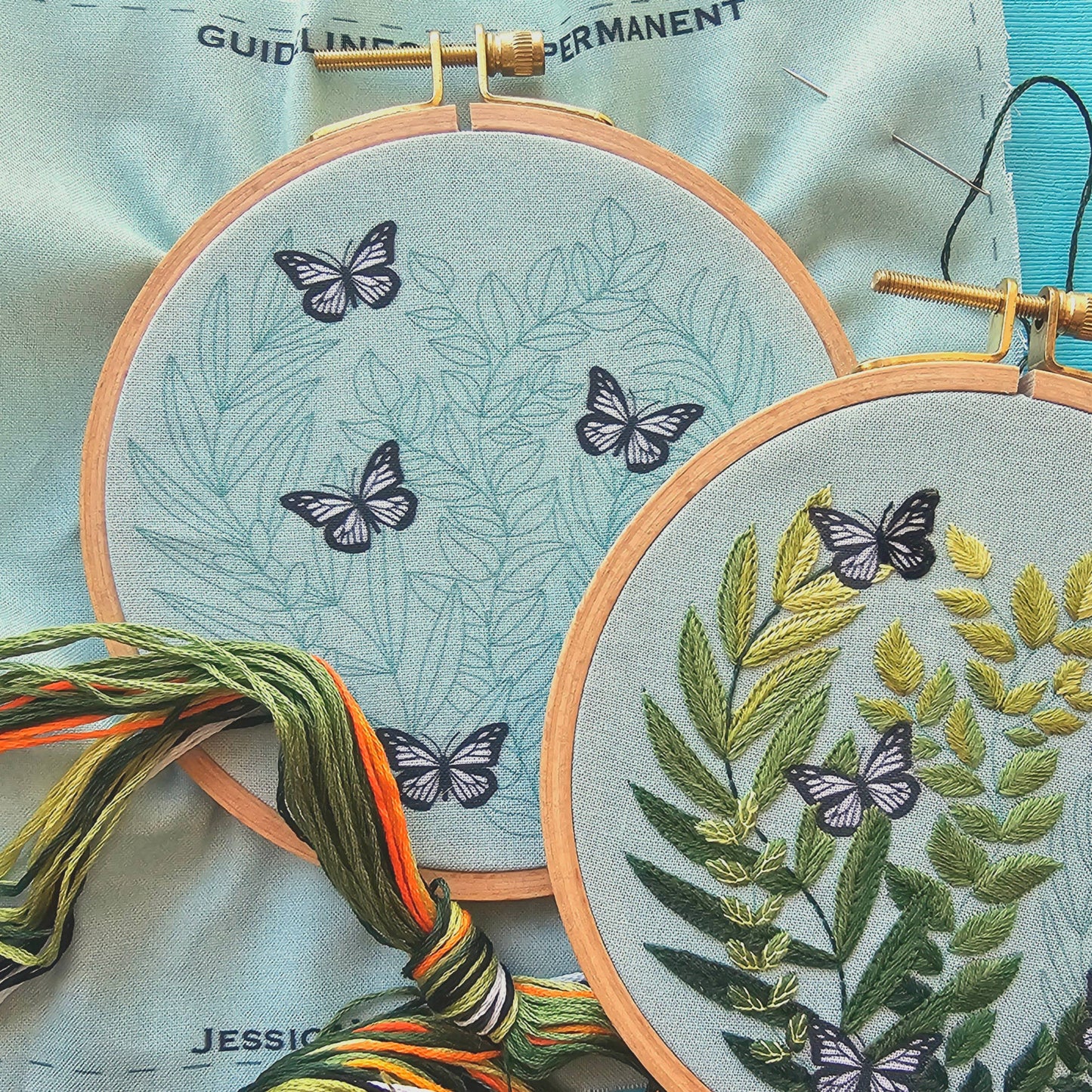 Beginner Embroidery Kit | "Love Grows" Butterfly