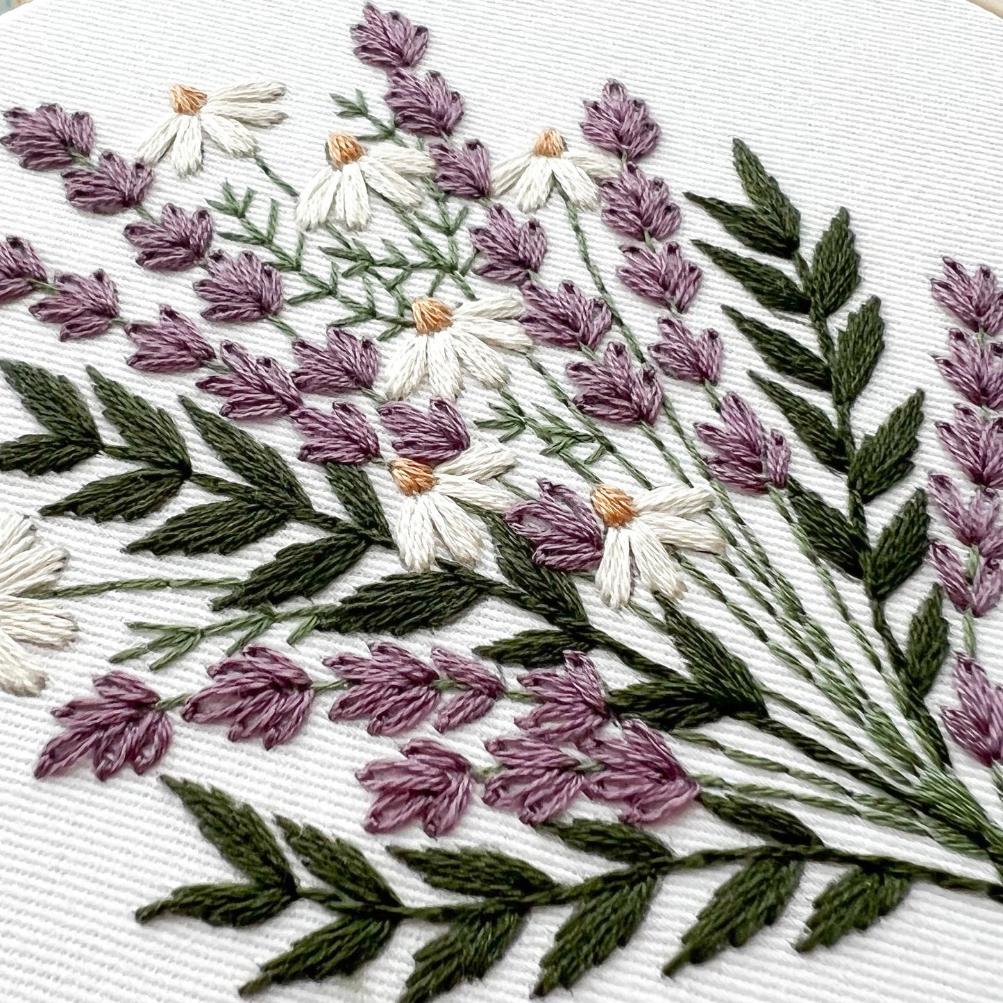 Lavender + Daisies Embroidery Kit