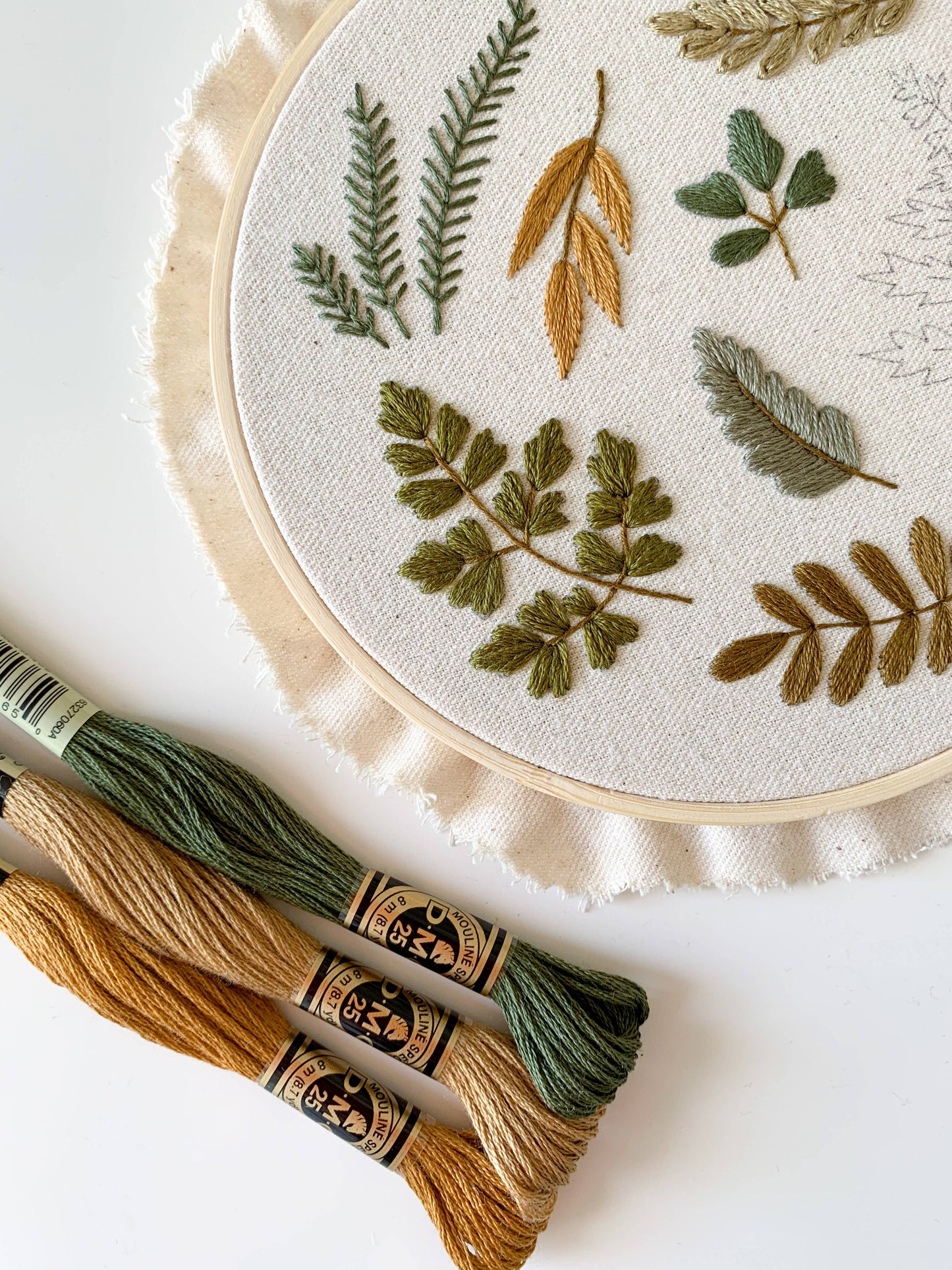 Botanical Leaves Embroidery Kit