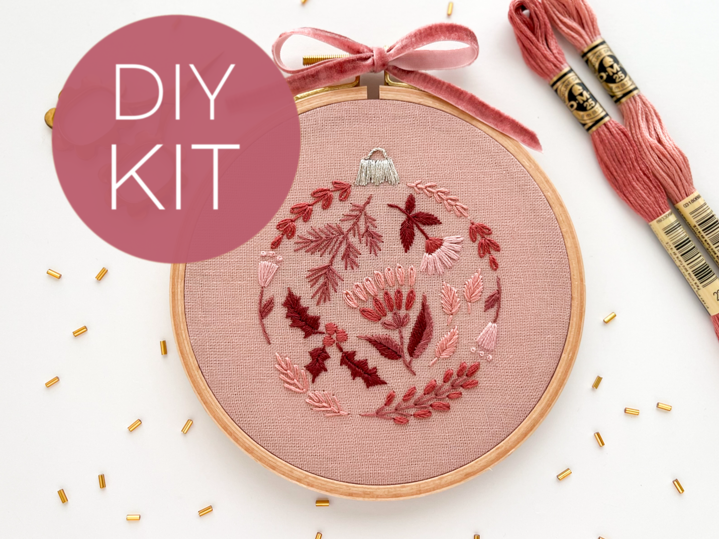 Embroidery Kit | Christmas Bauble Tree Ornament