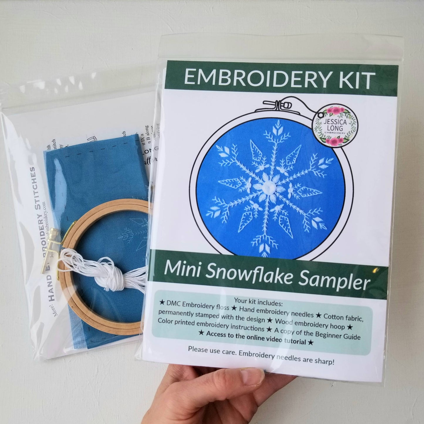 Embroidery Kit | Mini Snowflake Handmade Ornament Kit