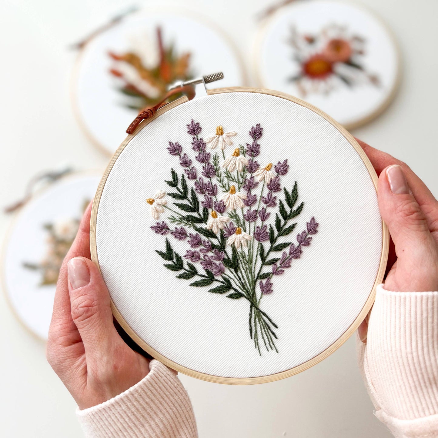 Lavender + Daisies Embroidery Kit