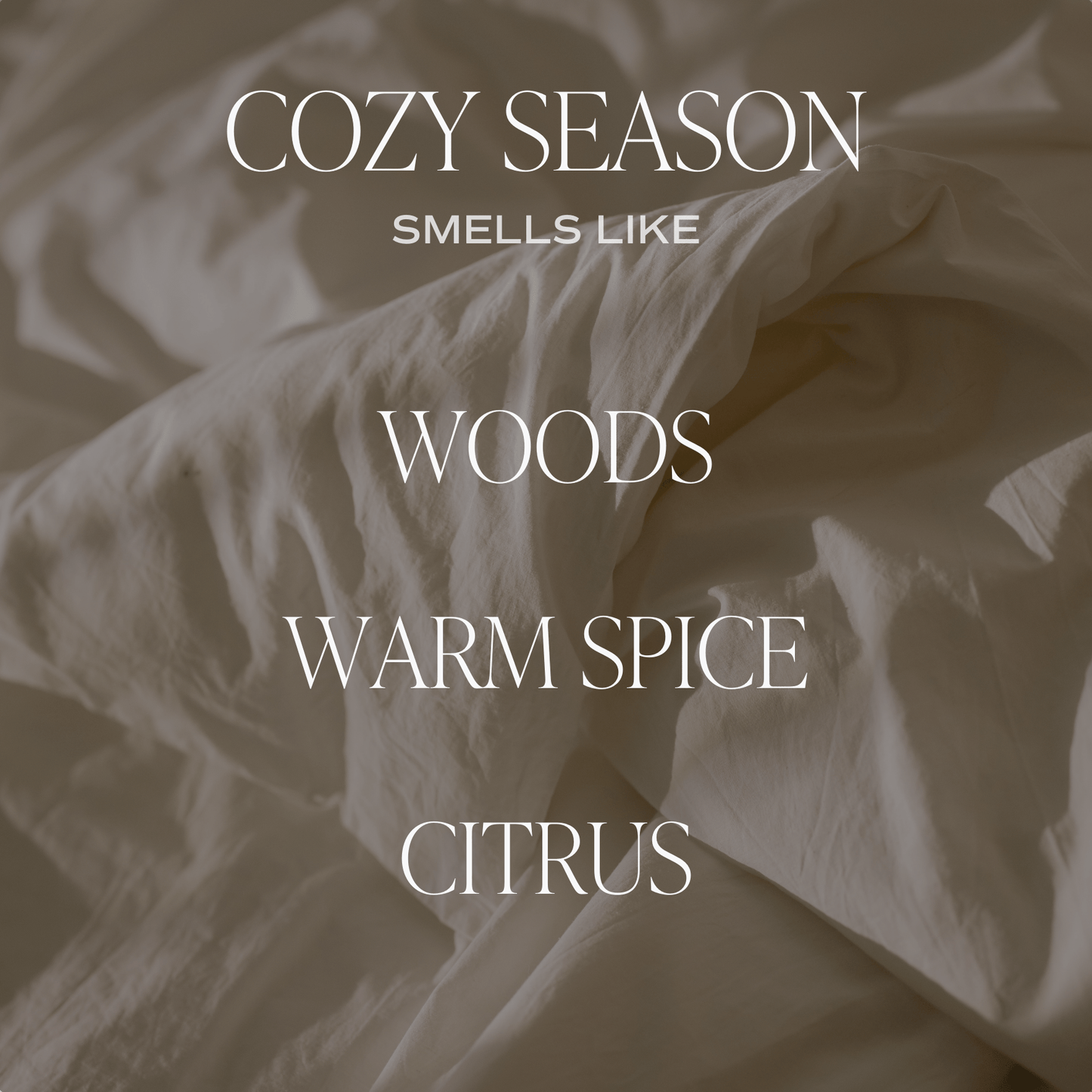 Cozy Season Soy Candle – 15oz Warm Woods, Spice & Citrus Fall to Winter Scent