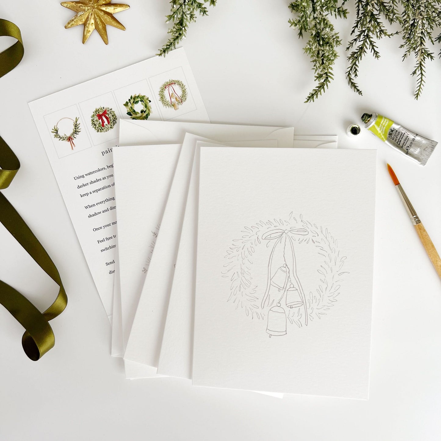 Paint-Your-Own Christmas Card Set