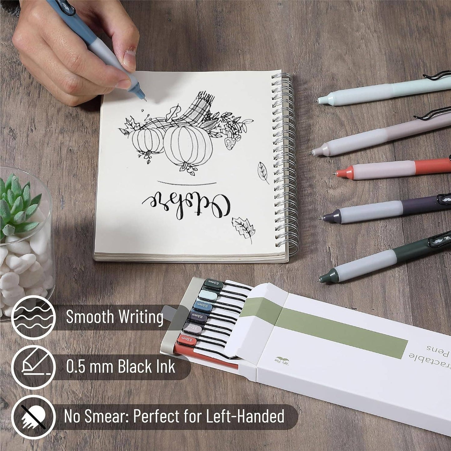 Mr Pen | Retractable Gel Pens | 12 Pack