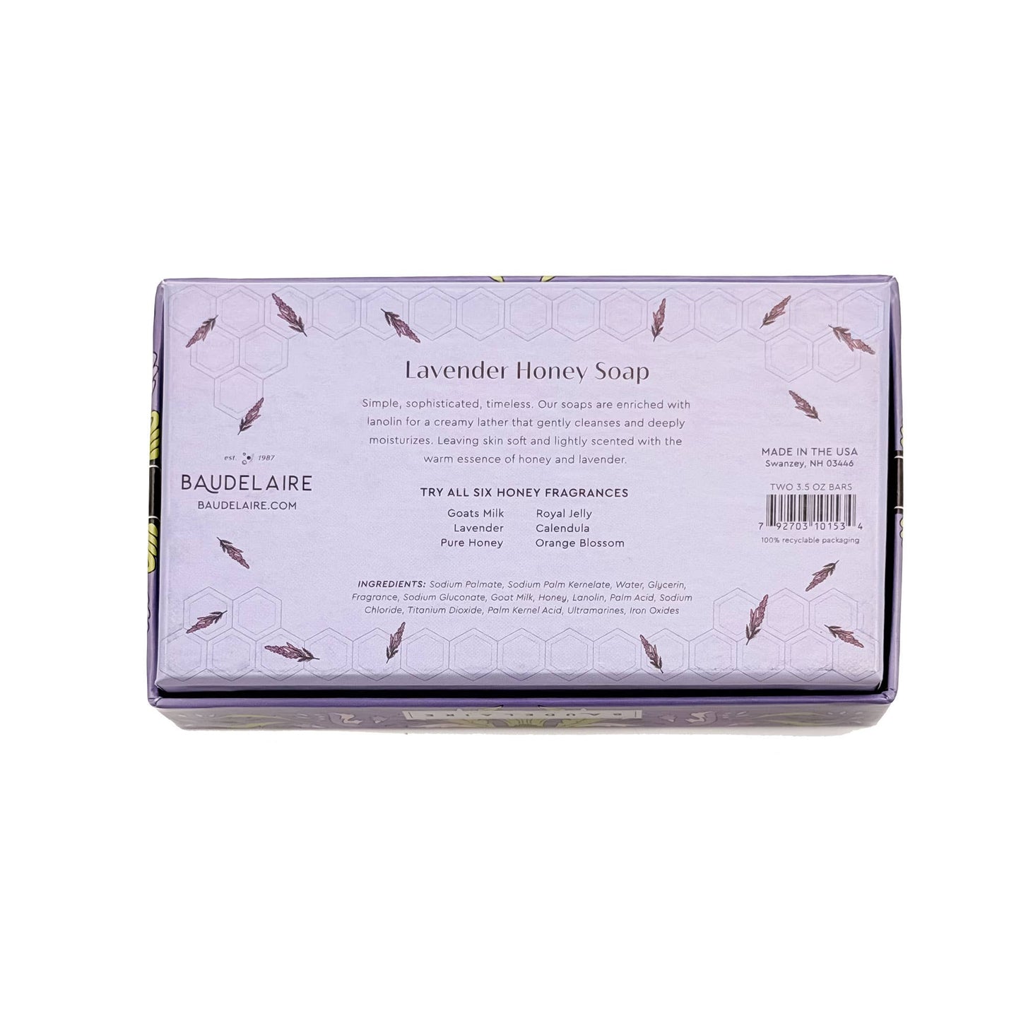 Lavender Honey Soap 3.5oz | 2 Bar Gift Box