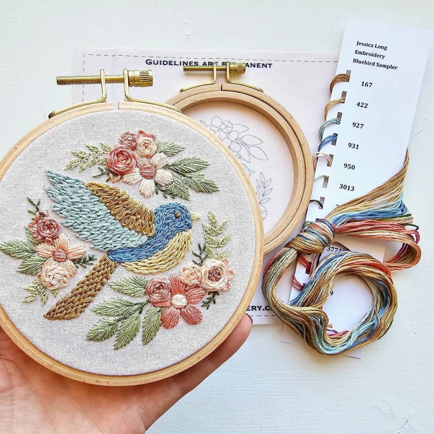 Beginner Embroidery Kit | Bluebird